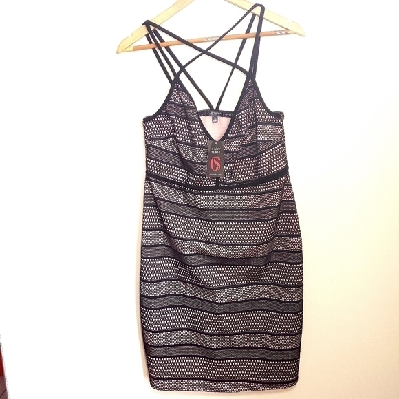 CURVY Sense Stretch Black and Tan Dress Size 1X - Picture 1 of 7